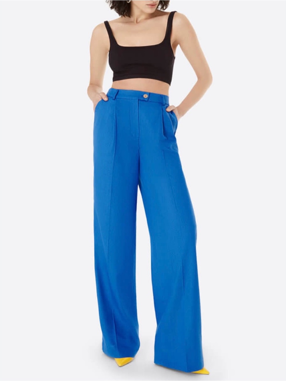Meshki Bright Blue Pull-On Wide Leg Bottoms